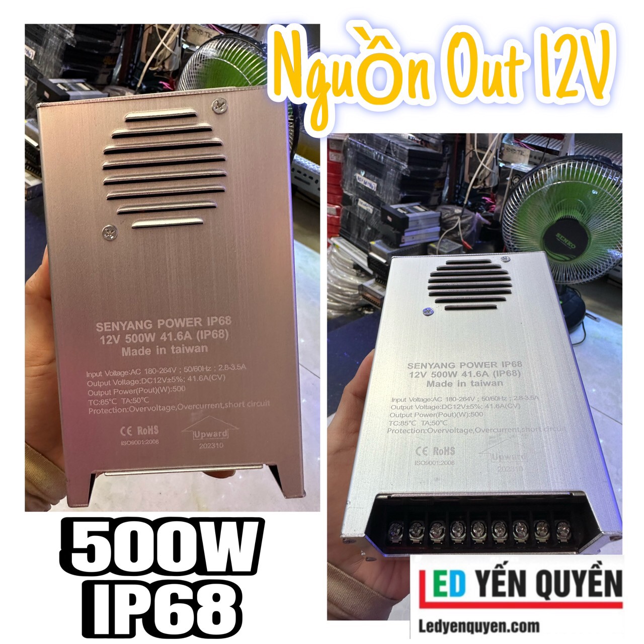 Nguồn IP68 12v500w chống nước NGOÀI TRỜI